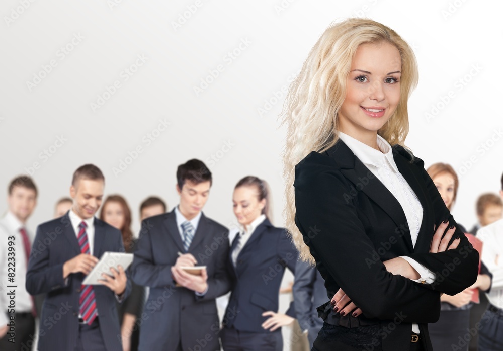 Women. Confident Businesswoman On A White Background