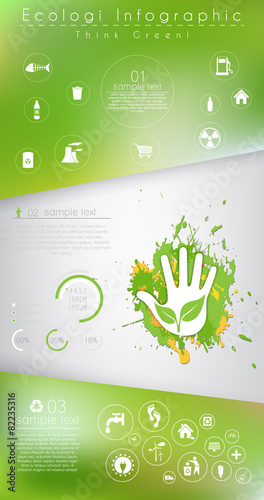 Abstract ecology business template. Vector illustration.