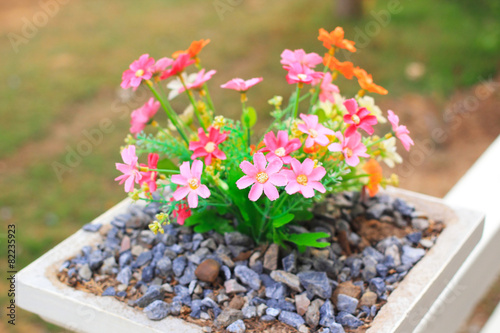 Fototapeta Naklejka Na Ścianę i Meble -  Flower decorating in garden