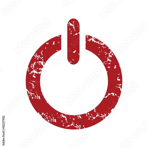 Red grunge power logo