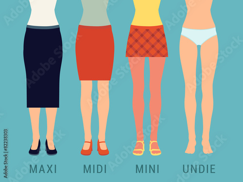 Various skirts and underwear