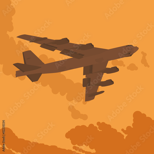 Photo Heavy bomber in the sky