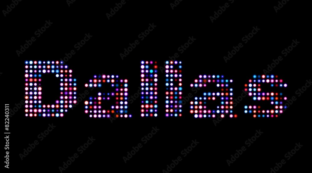 Dallas led text