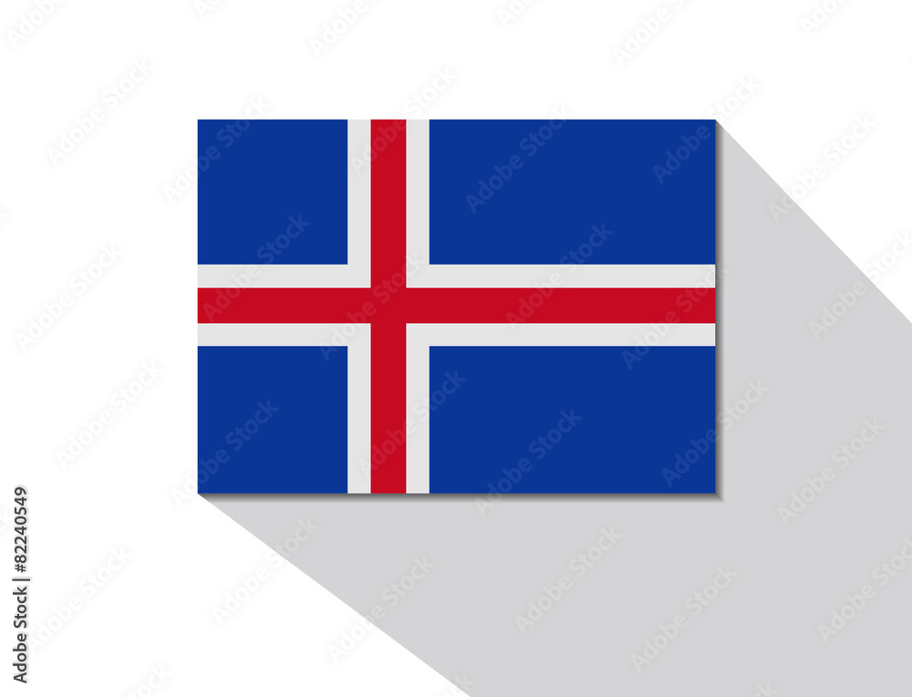 Obraz premium iceland long shadow flag
