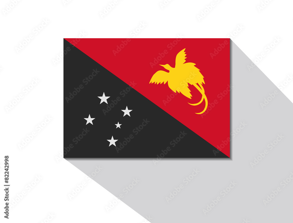 papua new guinea long shadow flag papua new guinea long shadow flag