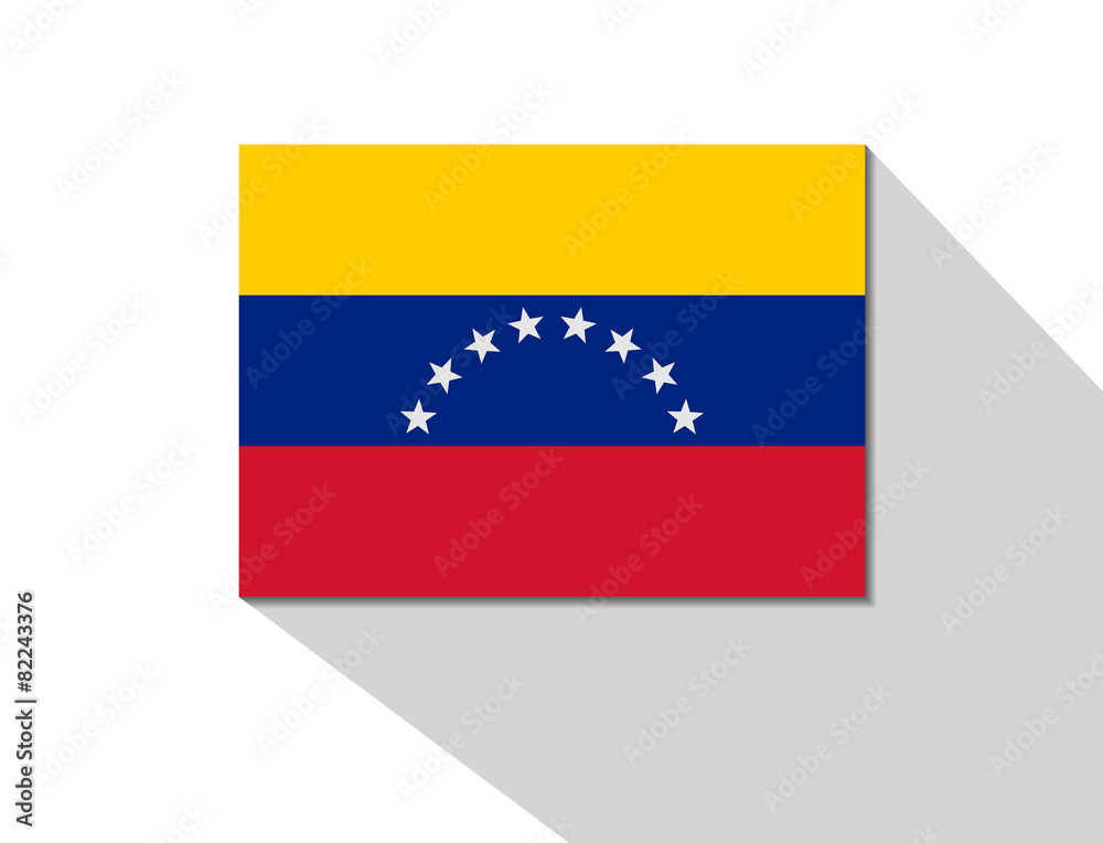 Naklejka premium venezuela long shadow flag