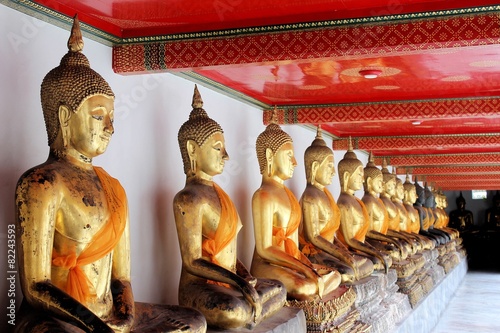 Canvas Print Buddhas in Bangkok