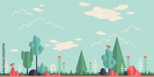 flat forest background
