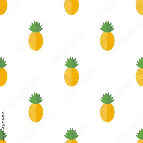 Seamless pattern with pineapple
