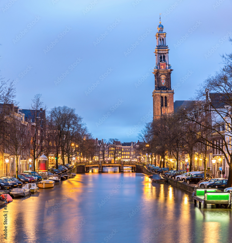 Fototapeta premium West Church cathedral in Amsterdam