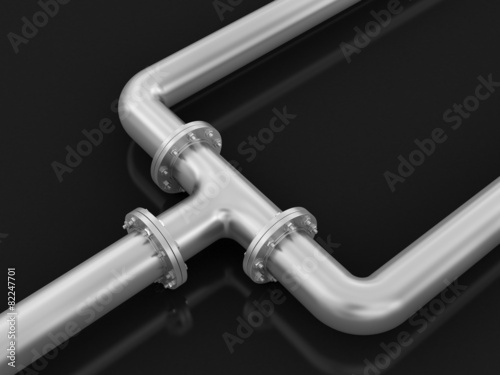 Pipe fitting (clipping path included)
