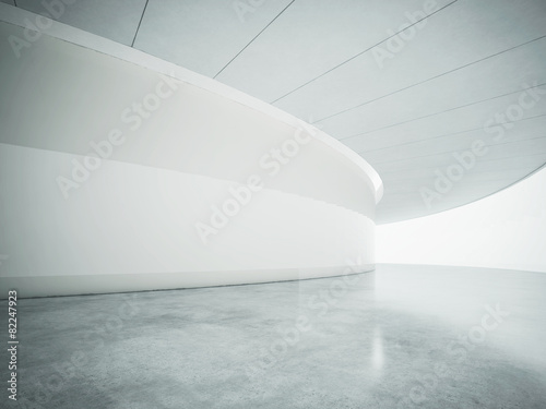 Fototapeta Naklejka Na Ścianę i Meble -  White open space contemporary interior. 3d render