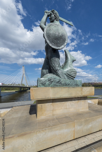 Statue of Mermaid, symbol of Warsaw