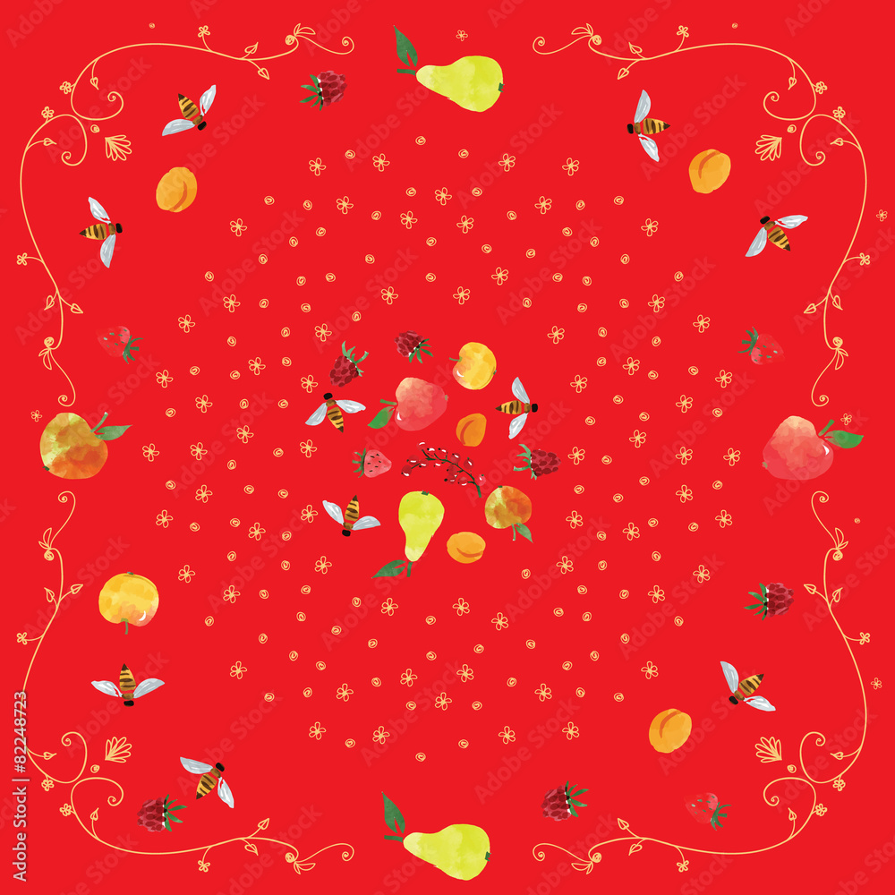ornament, based on fruits