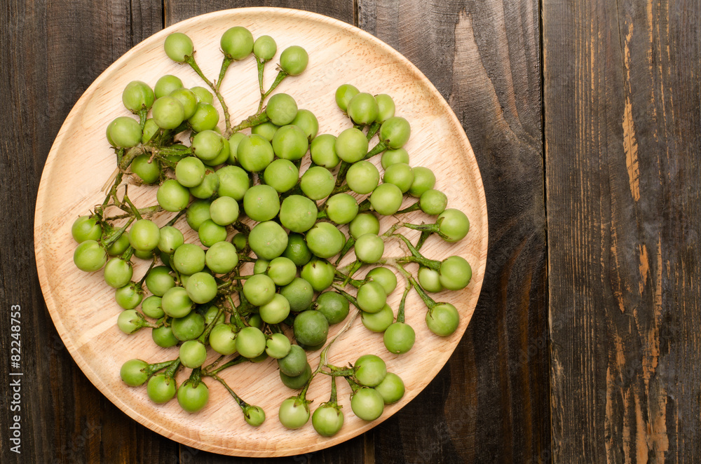 Turkey berry or Pea Eggplant, Native vegetable in Thailand Turkey berry or Pea Eggplant, Native vegetable in Thailand