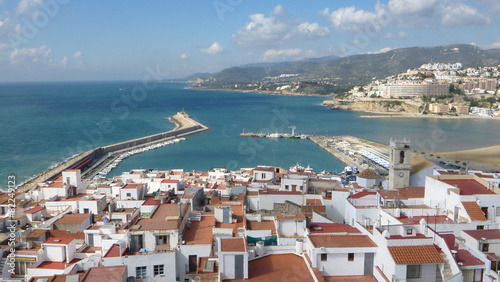 Peniscola vue sur le port de p  che