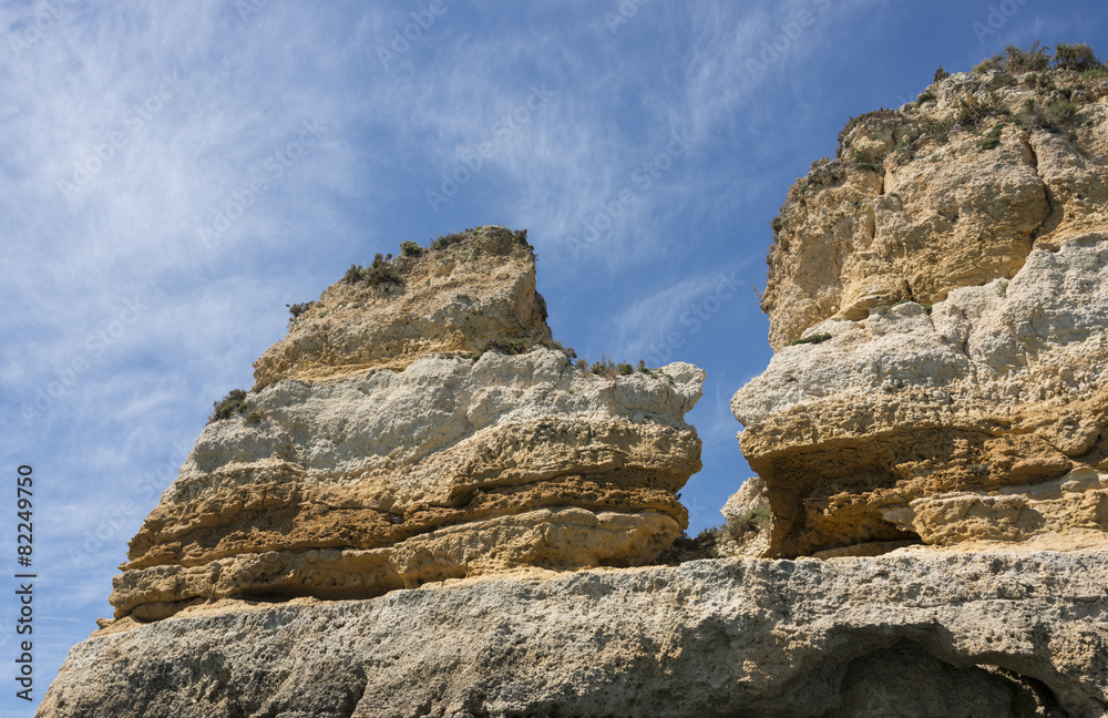 rocks and cliff in lagos porugal