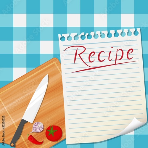 Kitchen recipe design background