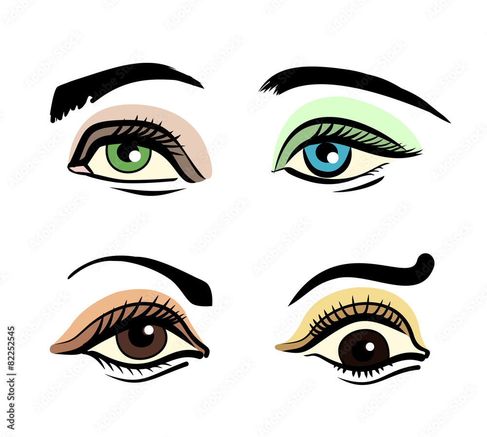 Vector eye illustration set Vector eye illustration set