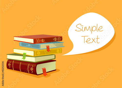 Vector flat book illustration