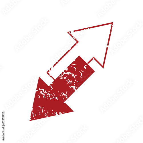 Red grunge reverse logo