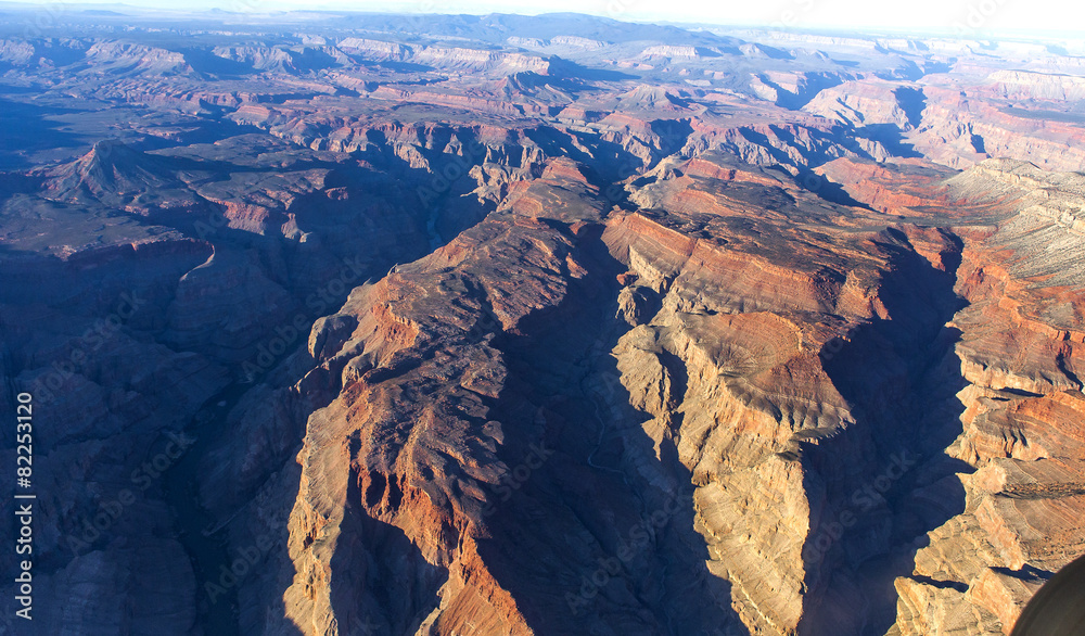 Aerial view of Colorado grand canyon, Arizona, usa