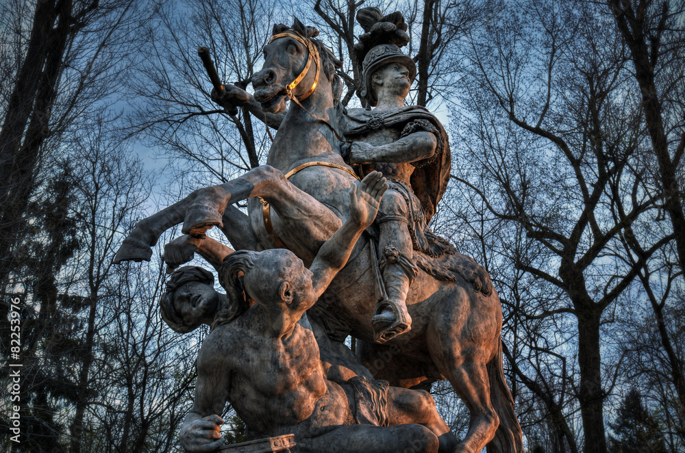 Fototapeta premium Monument to the Warsaw Polish king Jan III Sobieski