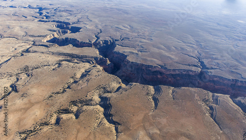 Canvas Print Aerial view of Colorado grand canyon, Arizona, usa
