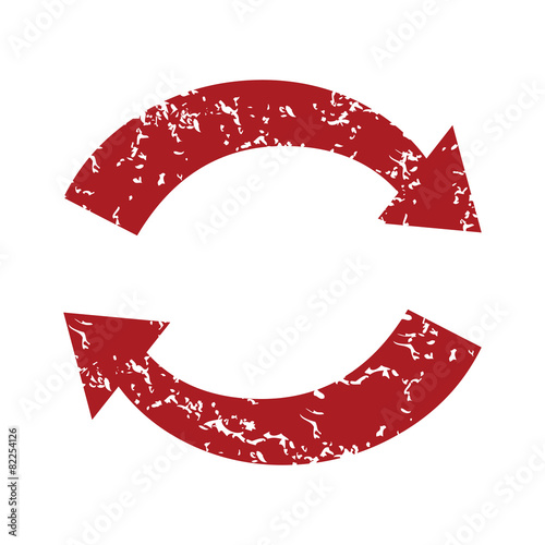 Red grunge reverse logo