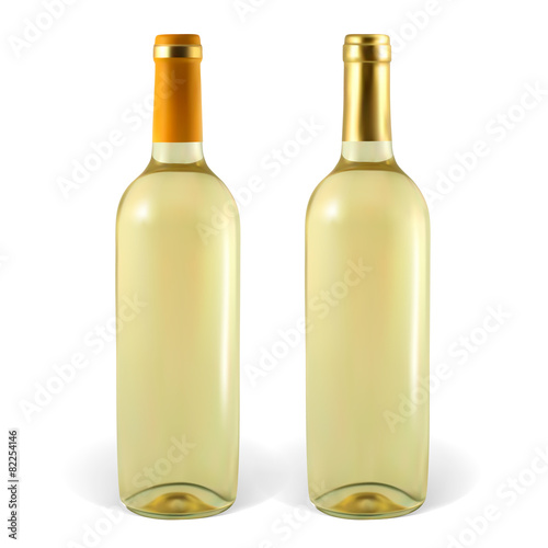 Set of vector wine bottles.