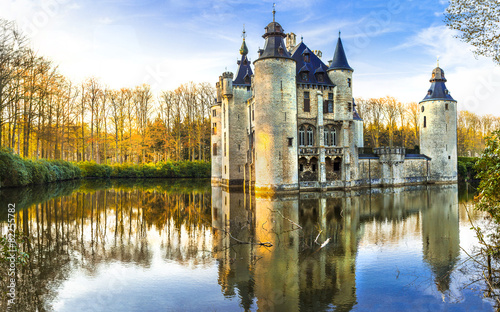fairytale medieval castles of Europe.Belgium, Antwerpen region photo