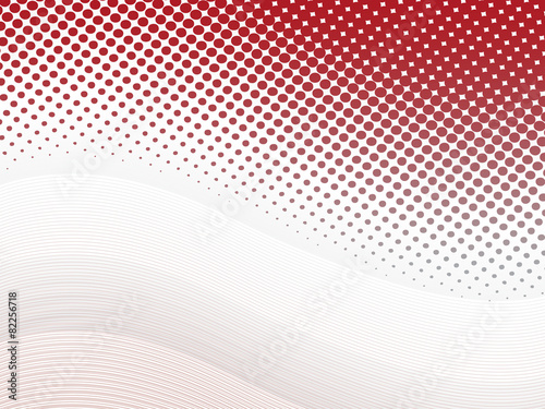 Abstract red halftone with blend
