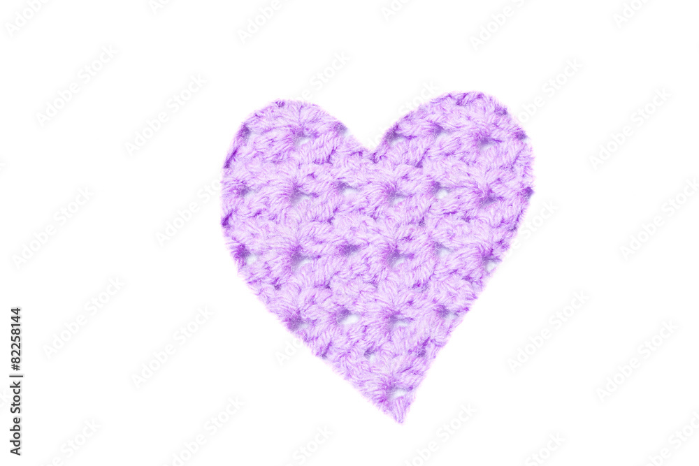 Violet fabric heart