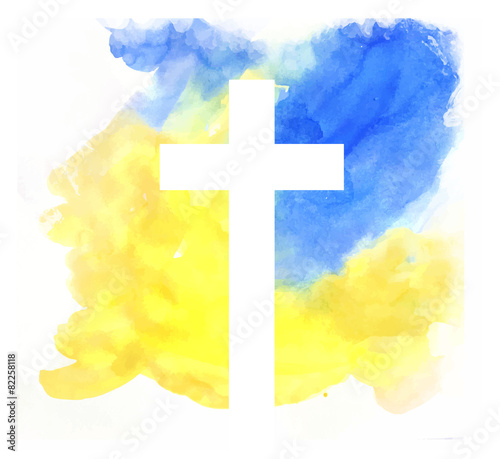 colorful abstract background with cross