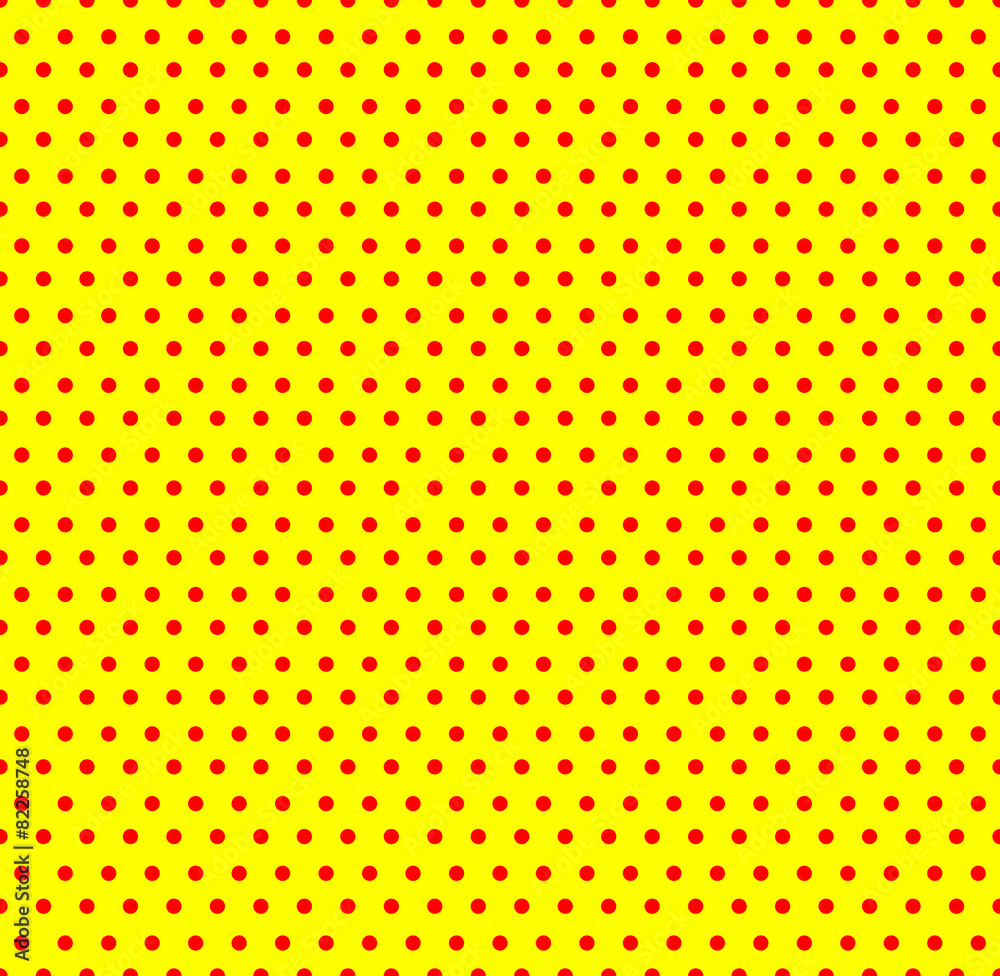 Yellow and red pop-art, polka dot background / seamless pattern Stock  Vector | Adobe Stock