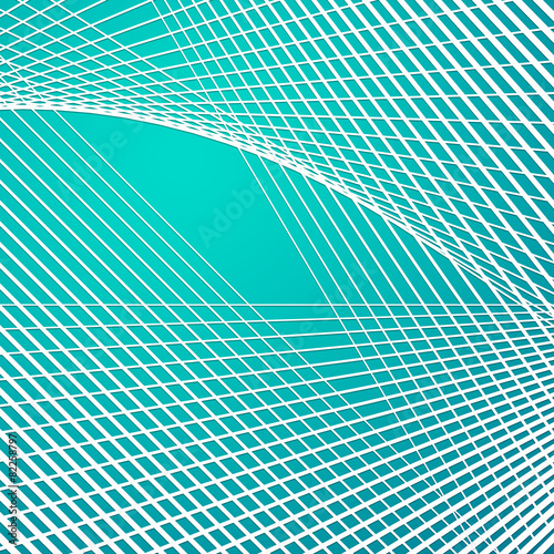 Intersecting lines,  Modern abstract grid, mesh with distortion.