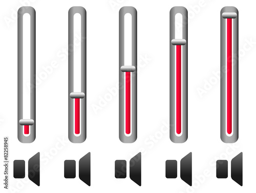 Sound level indicators / adjusters UI elements