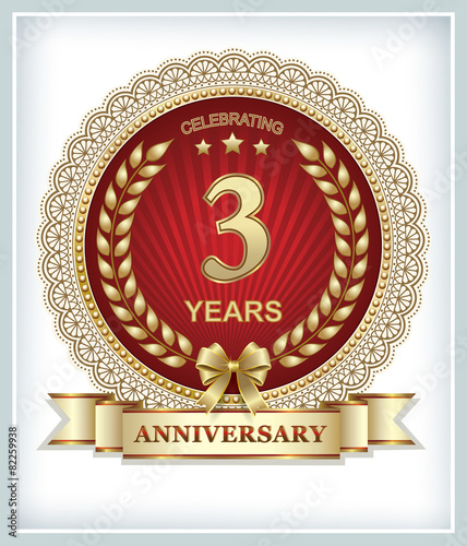 Postcard with the 3th anniversary