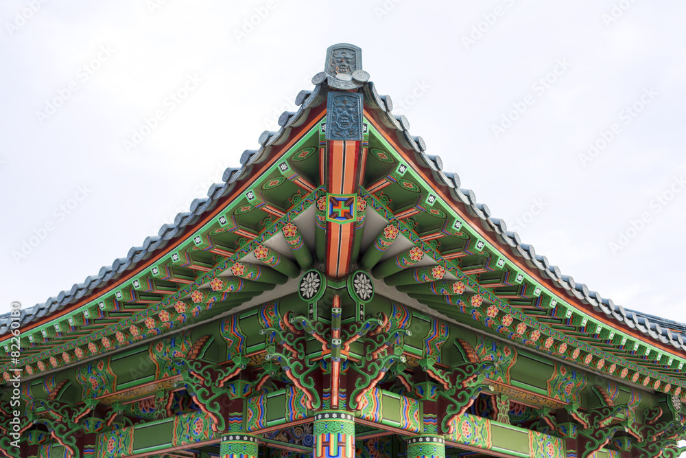 roof of a korean temple