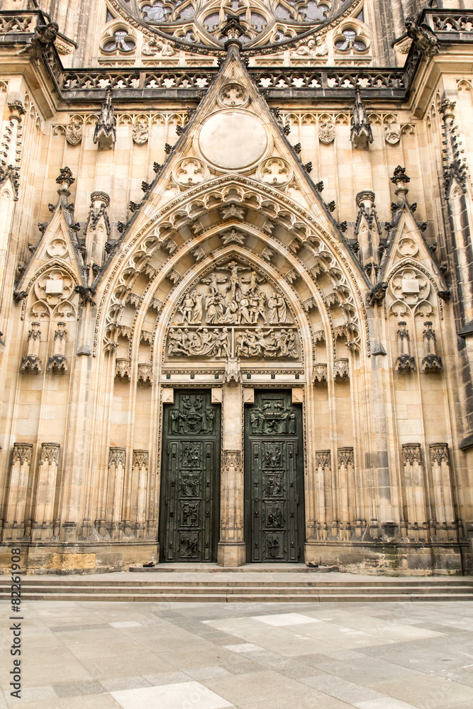 Gothic portal of  Saint Vitus Cathedral