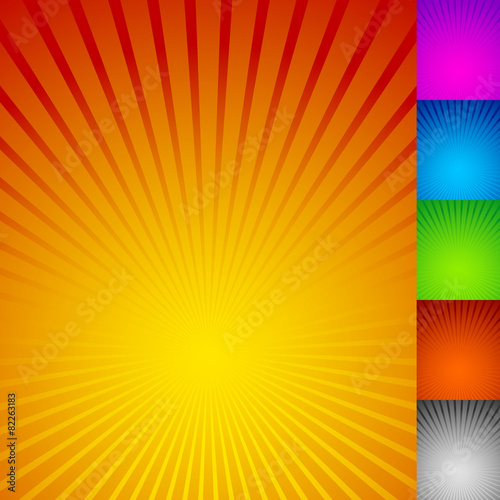 Radiating, converging lines, rays background. Known as starburst