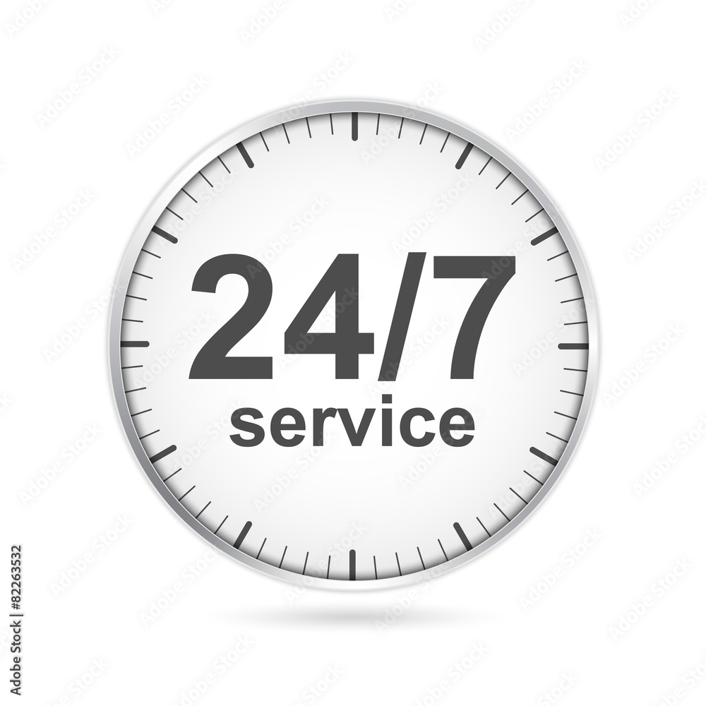 24 hours 7 days customer service icon. 24 hours 7 days customer service icon.