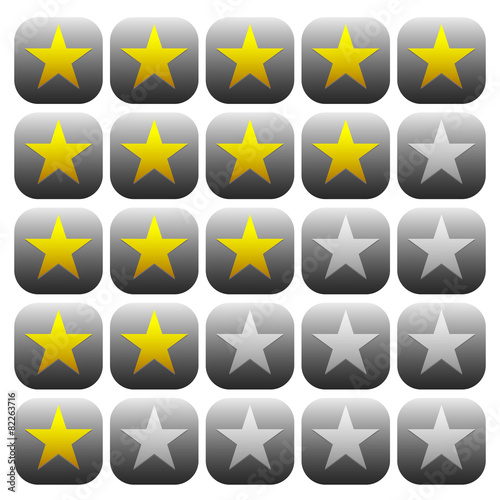 5 star star rating element. Vector graphics.