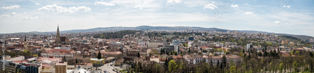 High View Panorama Of Cluj Napoca City In Romania