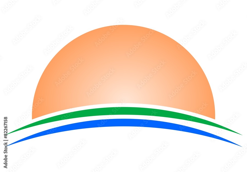 Agriculture icon Sun, Earth, Water - Illustration Agriculture icon Sun, Earth, Water - Illustration