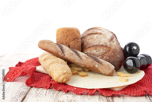 Different bread. Food background.