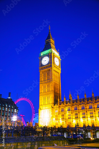 Obraz na płótnie Clock tower in London w salonie