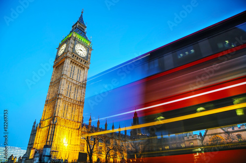 Obraz na płótnie Clock tower in London w salonie