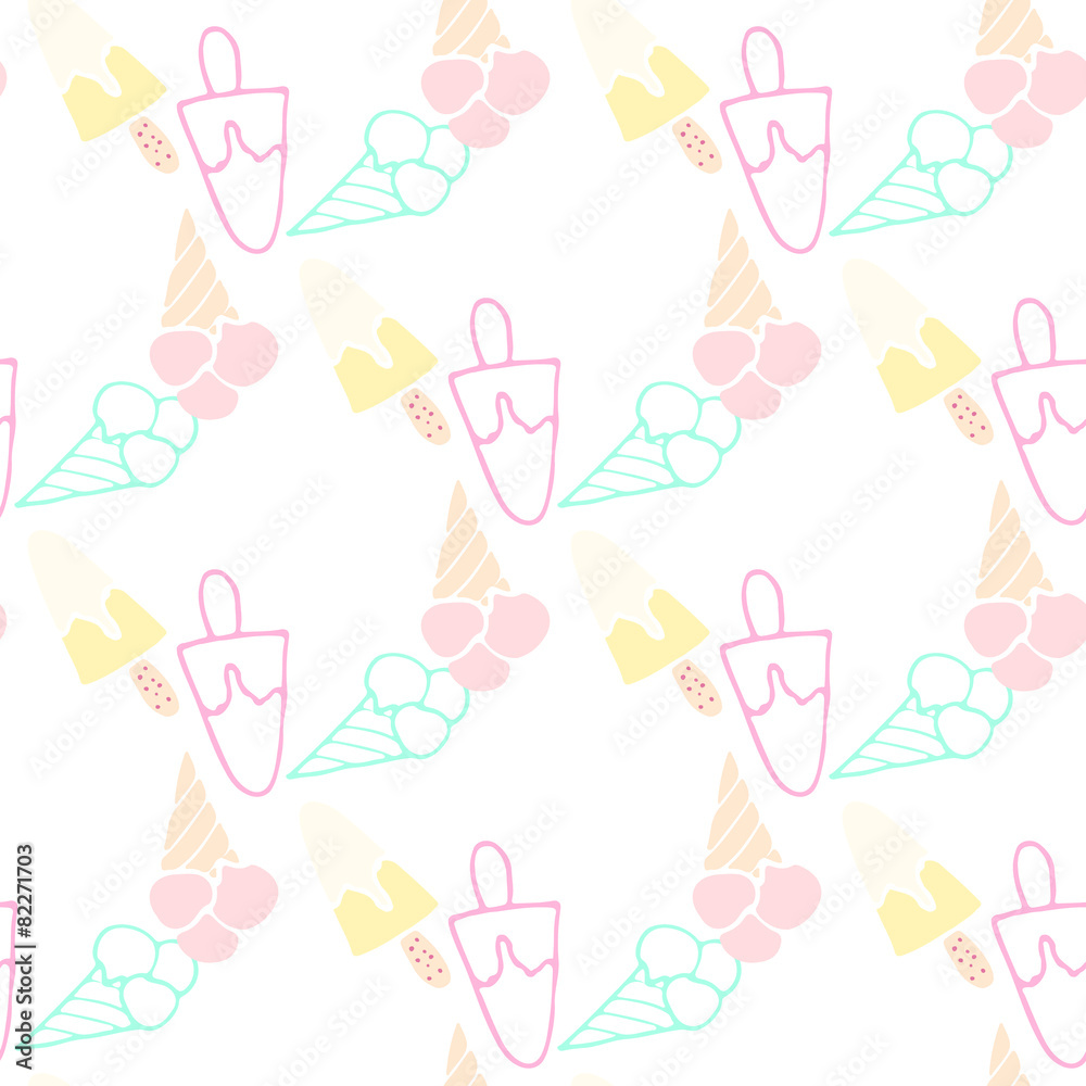 Ice cream seamless summer pattern Ice cream seamless summer pattern