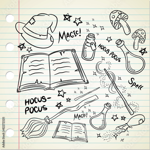 Magic stuff in doodle style